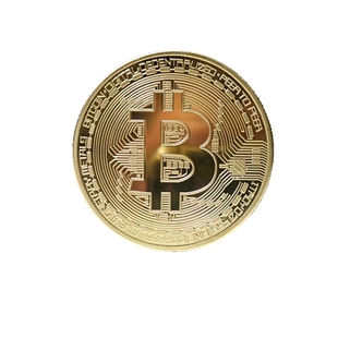 黄铜镀金 Bitcoin 金币BTC美元 纯铜比特 纪念币硬币24K 真金
