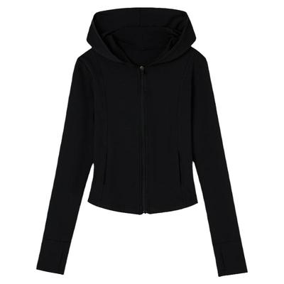 广场舞服装新款时尚运动健身操连帽开衫防晒衣跳舞外套大码透气女