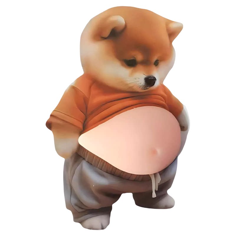 汪星胖柴狗冰箱贴捏捏玩具可爱小胖狗防磕碰3d立体家用装饰防撞贴