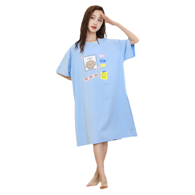 青少年睡衣女夏季少女纯棉