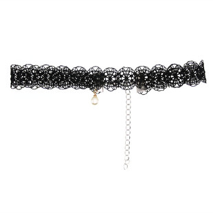 黑/白色 原创甜美蕾丝珍珠choker韩国项圈女短款颈带项链chocker