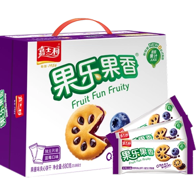 嘉士利果乐果香蓝莓味夹心饼