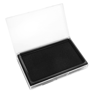 快干印台黑色印泥专用油硬泥盖章手指按手印的指纹印泥盒长方形大号印尼印油印章速干便携复制泥办公用品批发