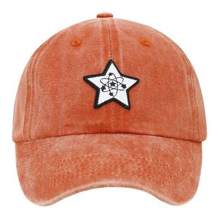 棒球帽男原创街头嘻哈洗水做旧软顶学生五角星帽子潮ins鸭舌帽女