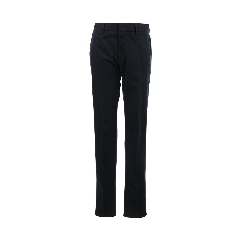 【自营】ZEGNA/杰尼亚男士棉质微弹简约纯色商务休闲直筒长裤西裤