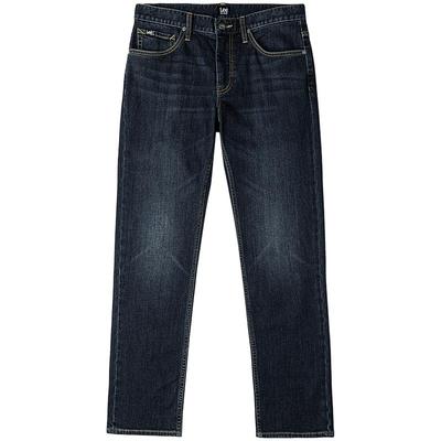 【张凌赫代言】Lee25冬新723修身中腰直筒磨毛深蓝色男保暖牛仔裤