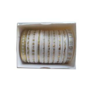 盒装和纸胶带色彩烫金细款分割线边框手帐装饰拼贴纯色胶带套装