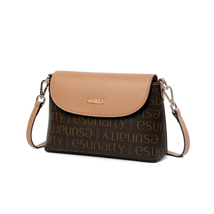 包包女2025新款时尚老花包通勤小方包中年妈妈包斜挎包女士单肩包