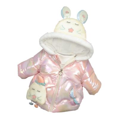 女童宝宝加绒加厚冬季靓羽绒棉服