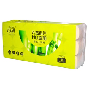 百丽竹浆无芯卫生纸2250加厚厕纸