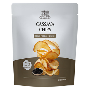 【盒马同款】新年货大礼包莱纳木薯片552g袋黑胡椒LERNA印尼进口