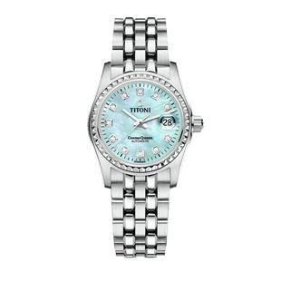 【自营】Titoni梅花手表2024年新品宇宙系列女表钢带自动机械手表