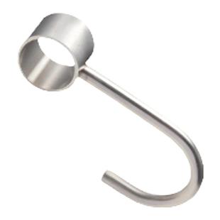 不锈钢套管挂钩阳台晾衣杆防风厨房浴室圆管加厚活动勾免打孔承重