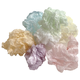 珠光雪梨纸鲜花包装纸花束褶皱内衬打底手揉纸包花纸花艺材料创意