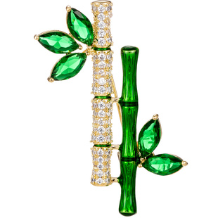 竹子步步高升西装胸花胸针高档女设计感小众2026年新款别针配饰女