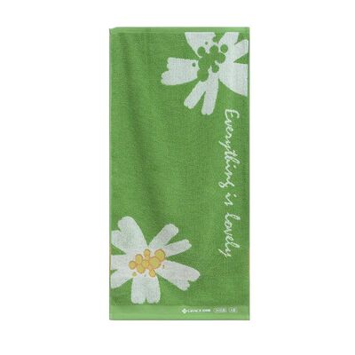 洁丽雅纯棉抑菌花卉面巾柔软吸水