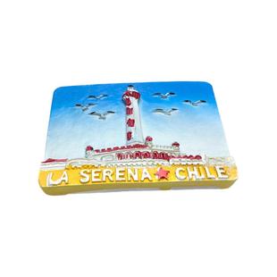 智利拉塞雷纳灯塔风景高级感冰箱贴磁贴旅游纪念品家居立体装饰品