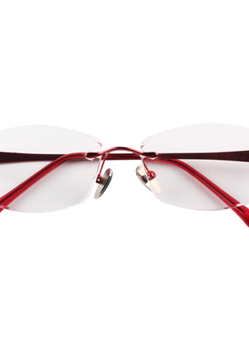 纯天然白水晶无框切边石头眼镜