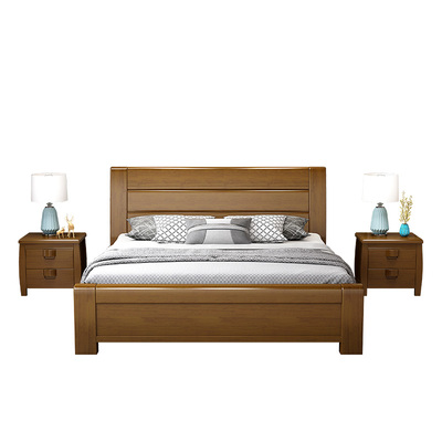 实木床双人床橡木简约现代双人床