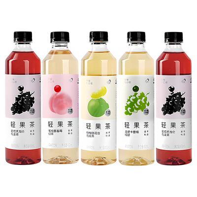 喜茶轻果茶450ml*15瓶整箱果味茶乌龙茶饮料蜜桃味柚柚铁观音5瓶