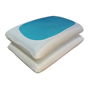 总美恒温凝胶枕头天然记忆棉枕加高助睡眠软硬适中天然防螨护颈椎
