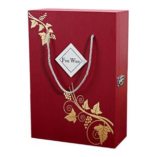 红酒纸盒包装盒 双支葡萄酒礼盒 手提袋纸袋茶叶盒酒盒定做皮盒