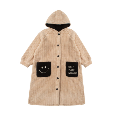 儿童睡袍珊瑚绒冬男童浴袍法兰绒