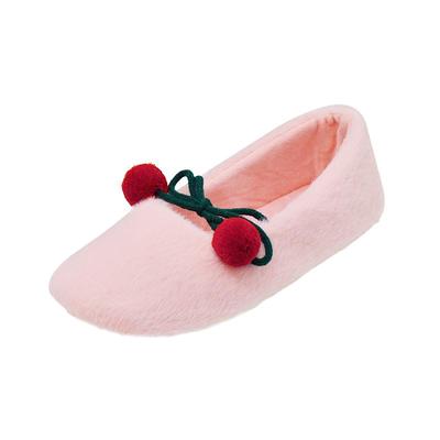 EUXTERPA欧特帕秋冬全包软底静音防滑月子鞋拖鞋毛毛樱桃室内家居