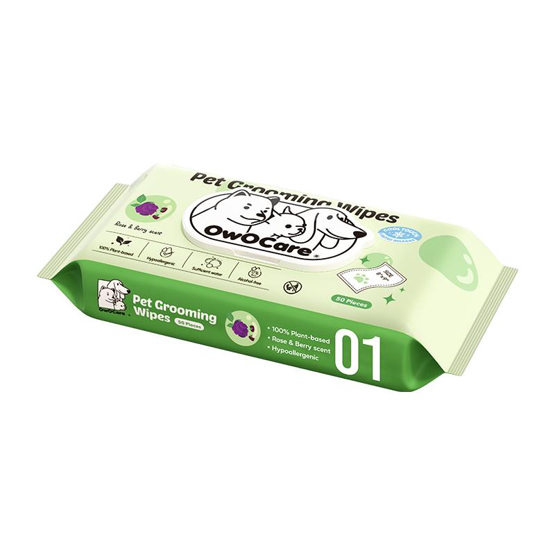 OwOCare宠物清洁湿巾狗狗猫咪纯水免洗用品擦脸屁股荆棘野莓味