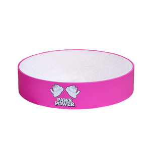 元気喵丨圆形大直径玫粉色猫咪击掌猫抓窝睡窝一物两用磨爪猫抓板