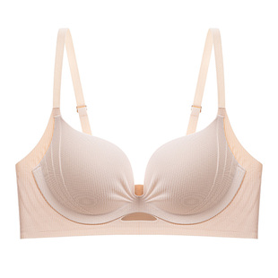 猫人无痕内衣女聚拢小胸显大隐形立体承托美背收副乳防下垂文胸罩