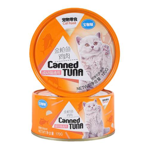 宝咖咖猫罐头幼猫成猫鱼味170g猫咪鱼肉湿粮零食拌饭包猫粮12罐