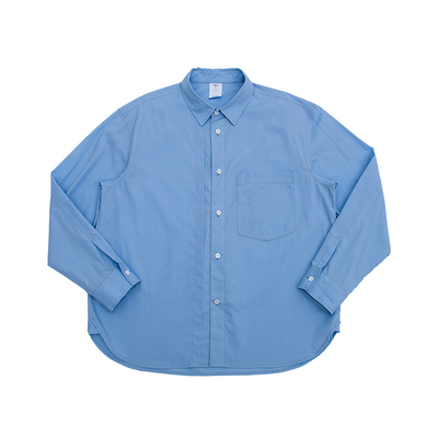 设计师情侣宽松纯色通勤长袖衬衫