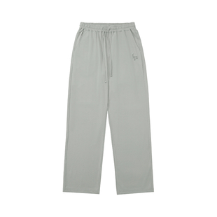 鹿家门美式新款重磅弯刀卫裤直筒休闲宽松大码男士运动健身长裤子