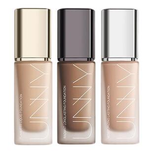 unny粉底液2.0白盖黑盖粉底液正品官方悠宜粉底液学生女持久干皮