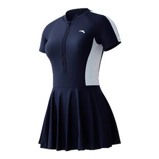 安踏小蛮腰泳衣女款女士连体微胖遮肚显瘦泡温泉专业女孩游泳衣