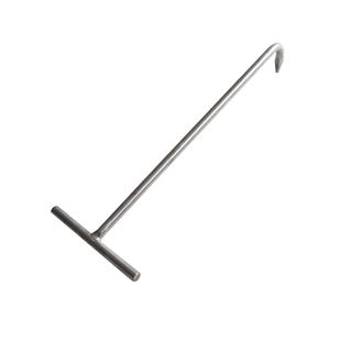 不锈钢开井盖钩子全实心手柄污水消防小区井盖拉钩勾子拉货丁字钩