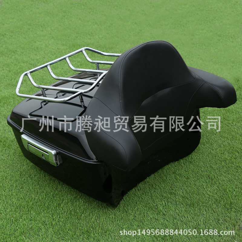 摩托车加高款后备箱 尾箱+货架+靠背垫 边箱 出口