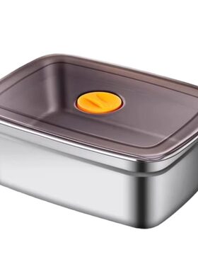 优质无磁不锈钢备菜盘专用食品级托盘方盘带盖方盒保鲜盒密封冷冻