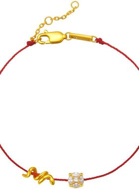 周大生925银饰十二生肖情侣本命锦愿红绳送女友老婆生日节日礼物