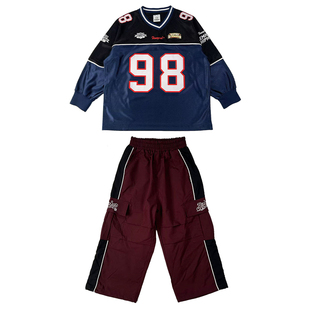 哈尼酷嘻哈童装潮牌街舞演出服儿童美式套装帅hiphop街舞服装男童