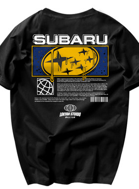扫把佬T恤Subaru短袖STI服饰