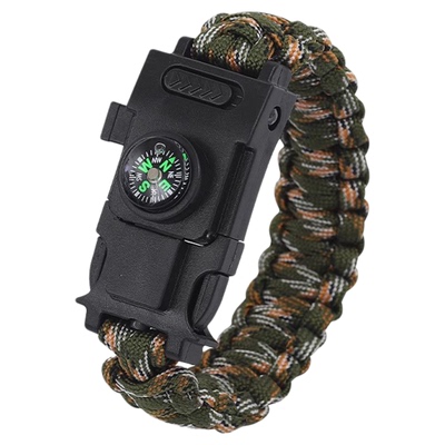 户外求生手环多功能救生口哨