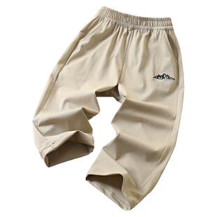 男童纯棉薄款运动裤夏秋季大童全棉休闲直筒裤儿童防蚊裤子6308