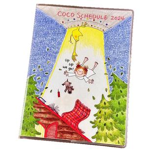 Coco酱女孩2024年度手帐本B6日程规划记事本笔记本彩色内页日记本