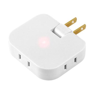 超薄缝隙插座带显示灯USB转换头180转动收纳隐藏2脚转换器多功能