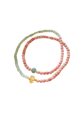 天然石碧玺双层手链女新中式复古