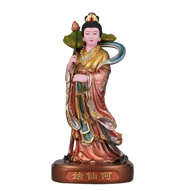 八仙过海吕洞宾何仙姑神像摆件