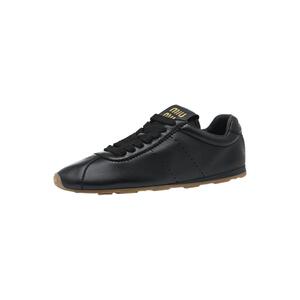 【自营】miu miu/缪缪新品Plume皮革圆头系带女士德训鞋休闲鞋