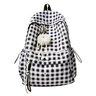 双肩包女学生ins百搭出去玩小众韩系大容量轻便高颜值初中生书包